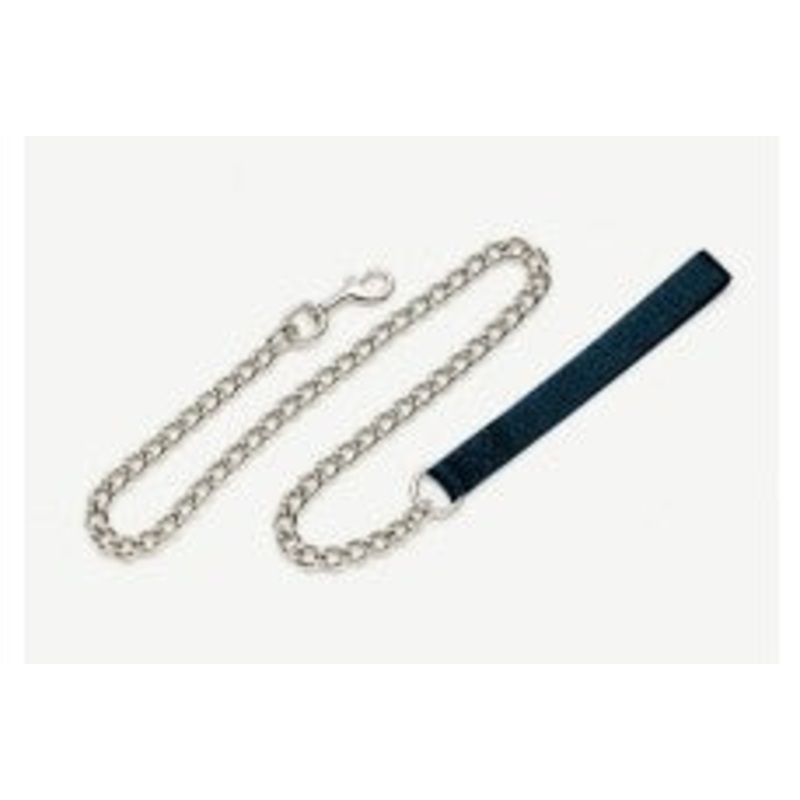 Titan Chain Dog Leash with Nylon Handle Black 4 mm x 4 ft