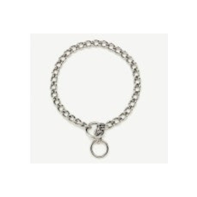 Titan Chain Training Dog Collar Fine Nickel; Chrome 2 mm x 18 in