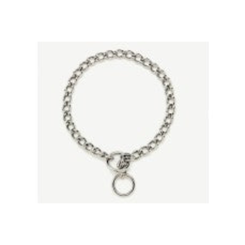 Titan Chain Training Dog Collar Medium Nickel; Chrome 2.5 mm x 14 in