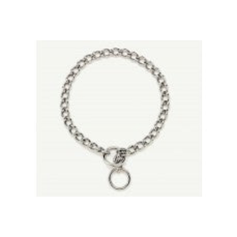 Titan Chain Training Dog Collar Medium Nickel; Chrome 2.5 mm x 18 in