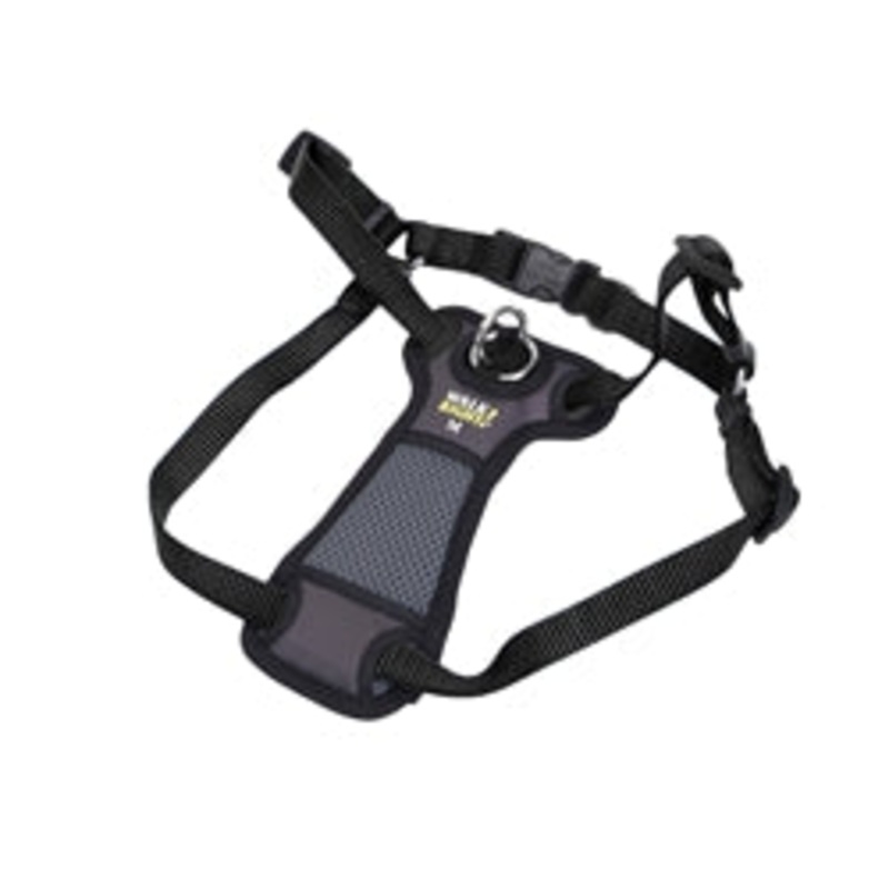 Walk Right Front-Connect Padded Dog Harness Black Small 16-24 in