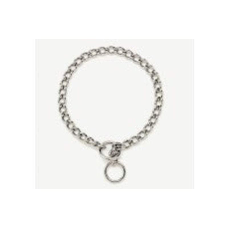 Titan Chain Training Dog Collar X-Fine Nickel; Chrome 1.5 mm x 12 in