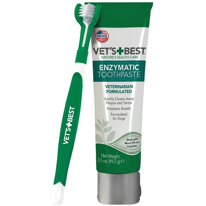 Vets Best Dental Care Kit with Toothbrush and Gel for Dogs Toothpaste: 3.5 oz