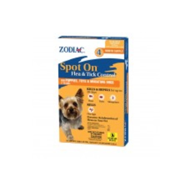 Zodiac Flea and Tick Spot On for Puppies 7-15 Pounds 4 Pack