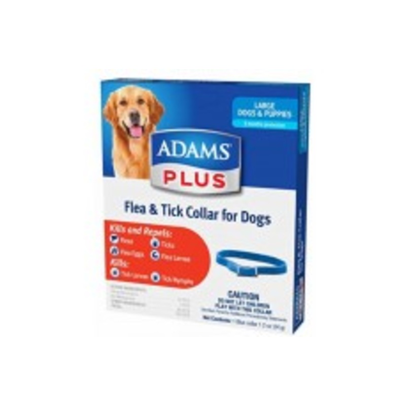 Adams Plus Flea and Tick Collar for Dogs; Large