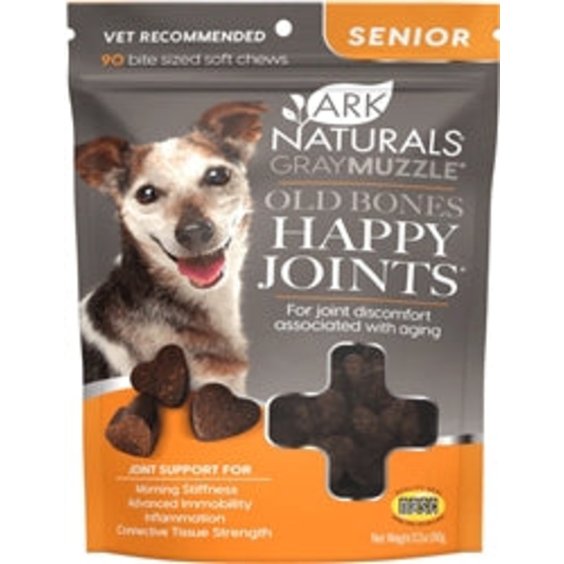 Ark Naturals Gray Muzzle Joint Health Senior Dog Treats, 3.17-Oz Bag, 90 Count