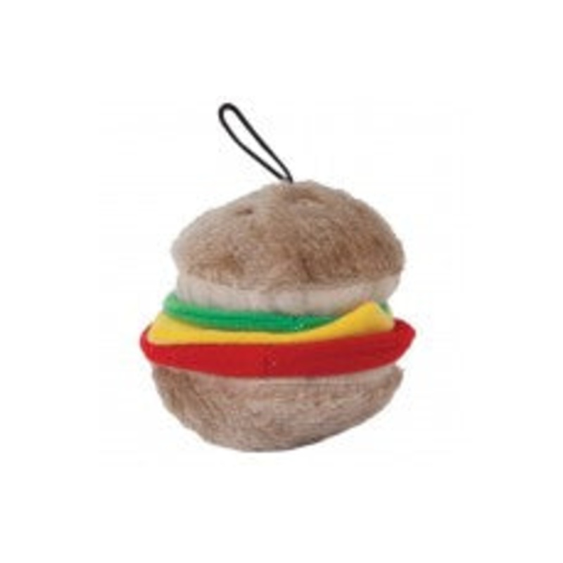 Aspen Hamburger with Squeakers Small Dog and Puppy Toy Multi-Color Medium