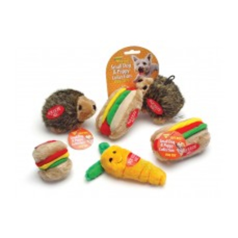 Aspen Hamburger with Squeakers Small Dog and Puppy Toy Multi-Color Small