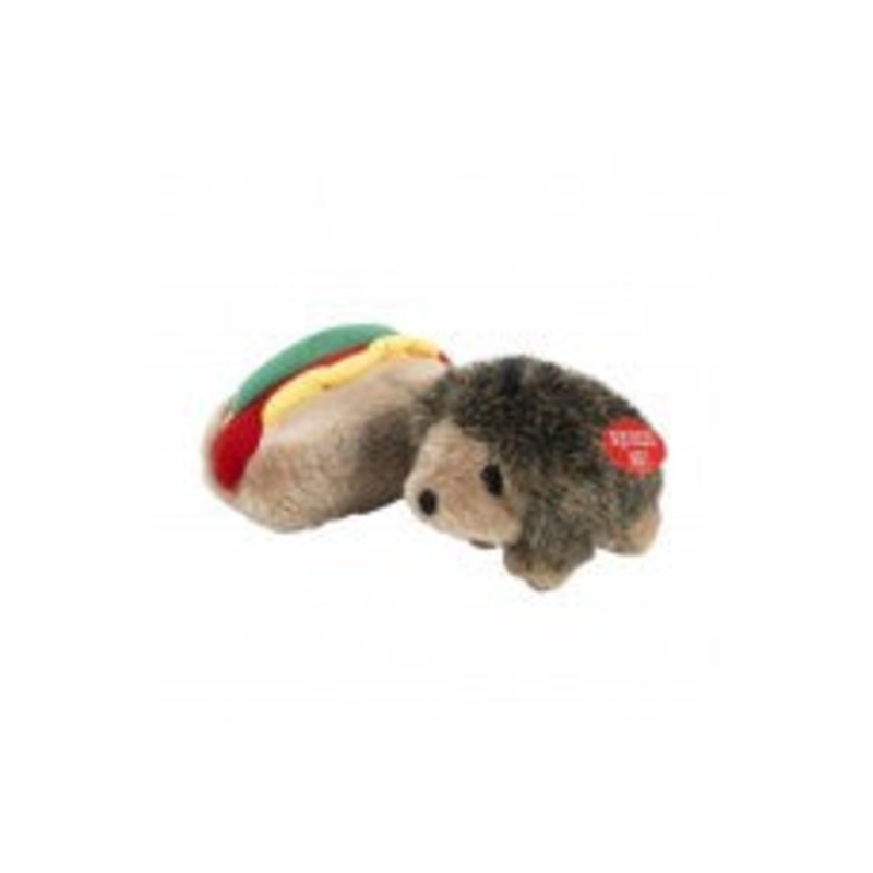 Aspen Hedgehog and Hotdog with Squeakers Small Dog and Puppy Toy Multi-Color Small 2 Pack