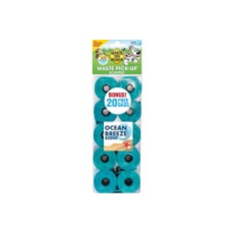 Bags on Board Waste Pick-up Scented Bags Refill Blue 140 Count