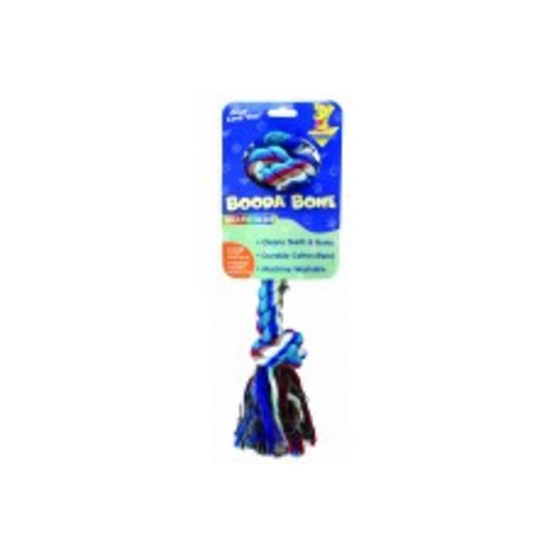 Booda 2-Knot Rope Bone Dog Toy 2 Knots Rope Bone Multi-Color Extra Large