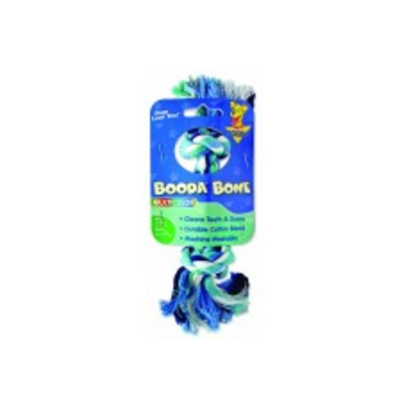 Booda 2-Knot Rope Bone Dog Toy 2 Knots Rope Bone Multi-Color Extra Small