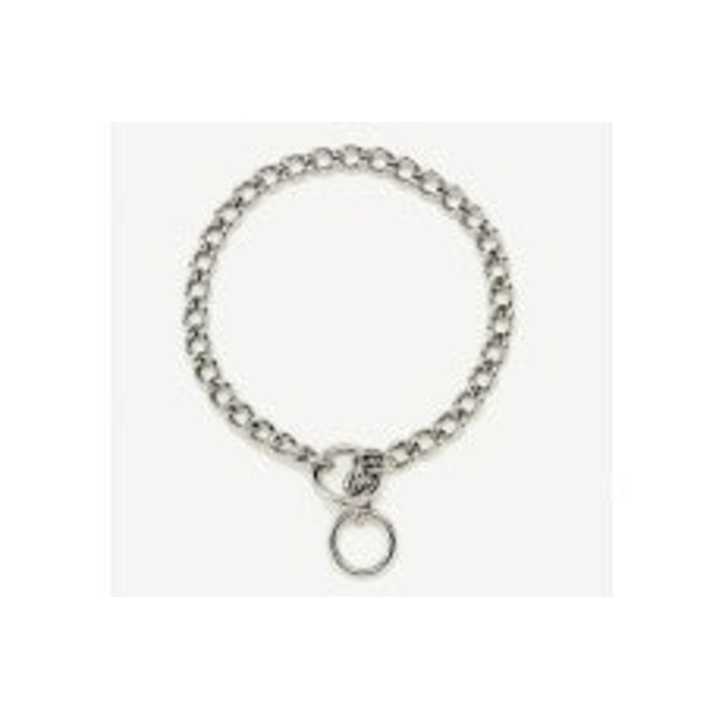 Titan Chain Training Dog Collar Fine Nickel; Chrome 2 mm x 16 in