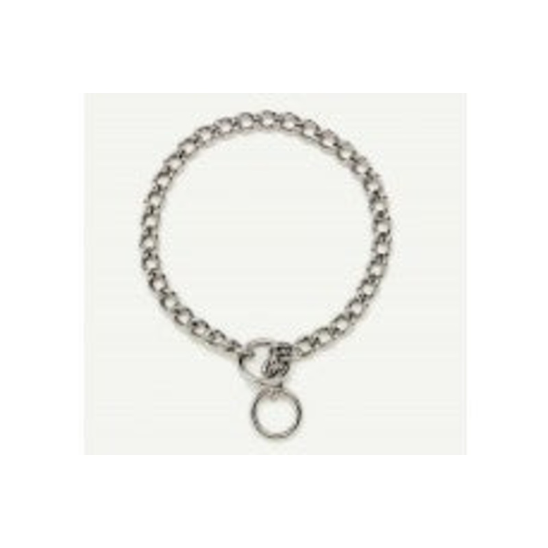 Titan Chain Training Dog Collar Heavy Nickel; Chrome 3 mm x 18 in