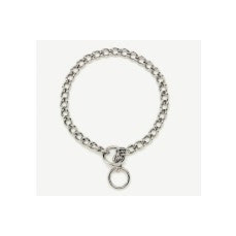Titan Chain Training Dog Collar Medium Nickel; Chrome 2.5 mm x 16 in