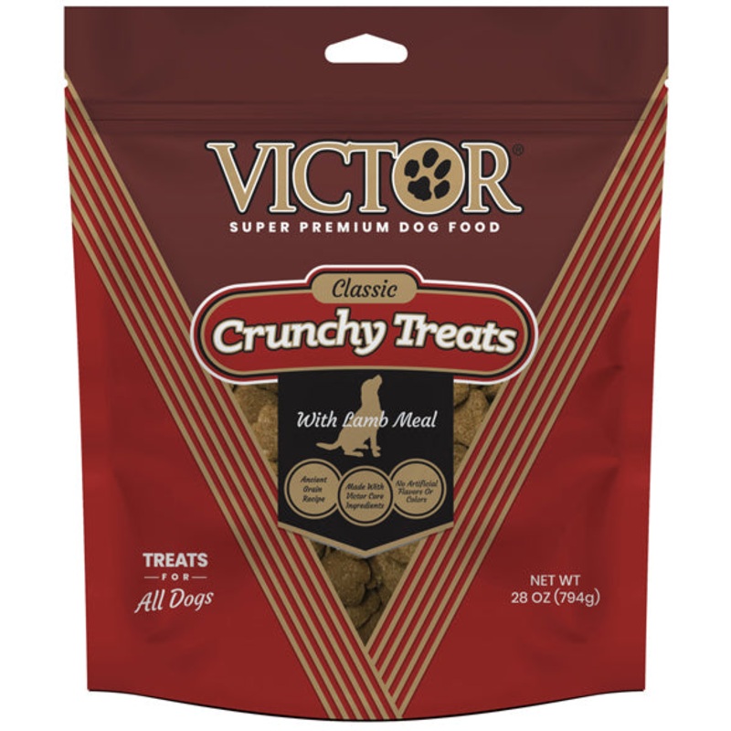 Victor Super Premium Dog Food Classic Crunchy Dog Treats with Lamb Meal 28 oz
