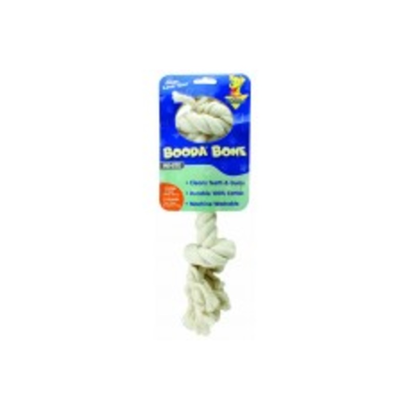 Booda 2-Knot Rope Bone Dog Toy 2 Knots Rope Bone White Extra Large