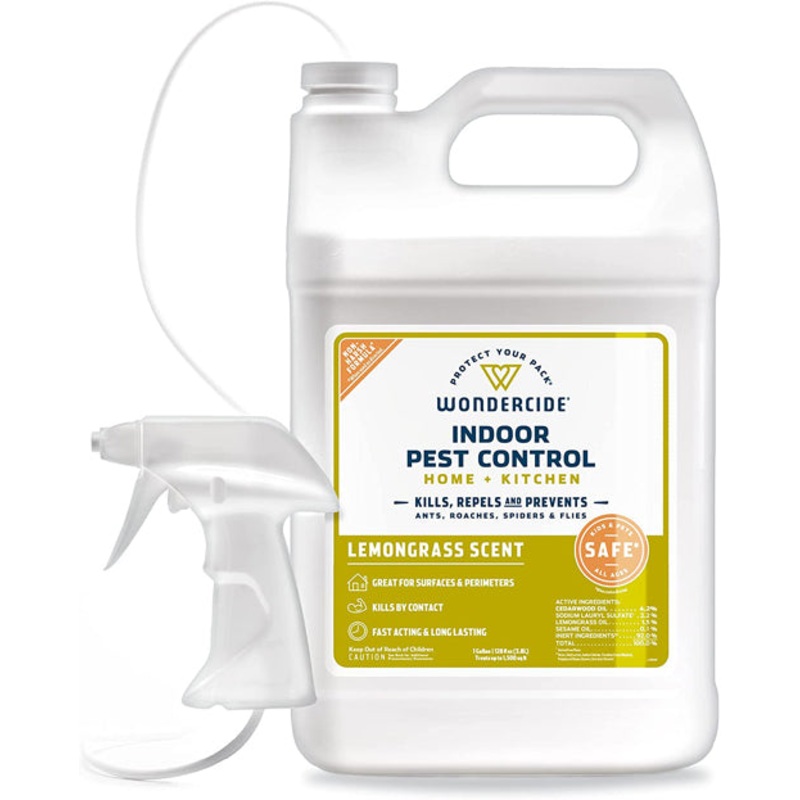 Wondercide Flea Tick and Mosquito Control Spray 128 oz-Lemongrass