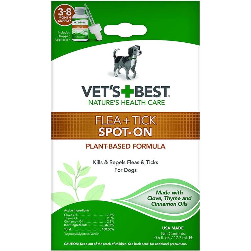 Vets Best Flea and Tick Spot-On 4.6 ml 4 Count