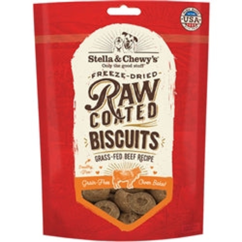 Stella and Chewys Dog Raw Coated Biscuits Beef 9Oz