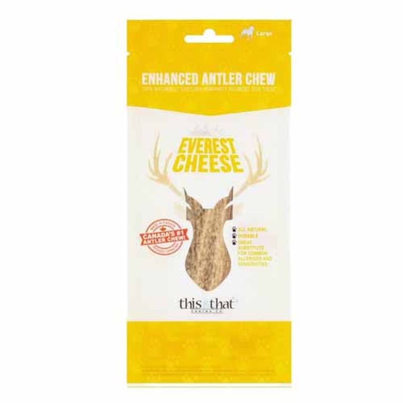 This and That Dog Enhanced Antler Chew Everest Cheese Large