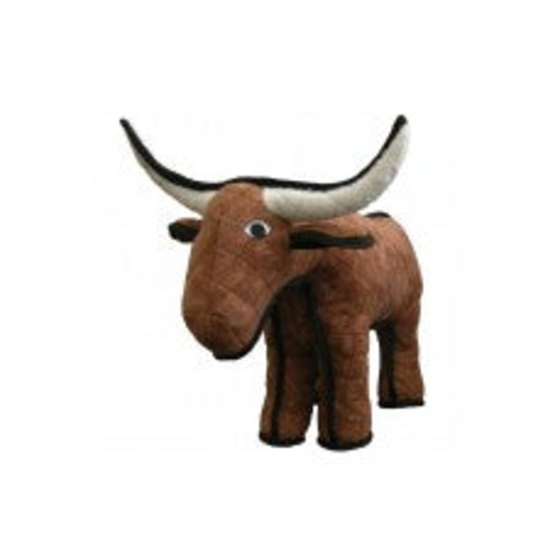 Tuffy Barn Yard Series Dog Toy Bull Brown