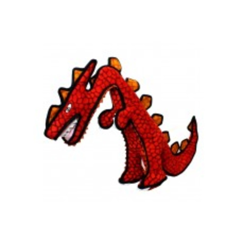 Tuffy Dinosaur Destructosaurus Dog Toy Red 8.5 in x 22 in x 28 in