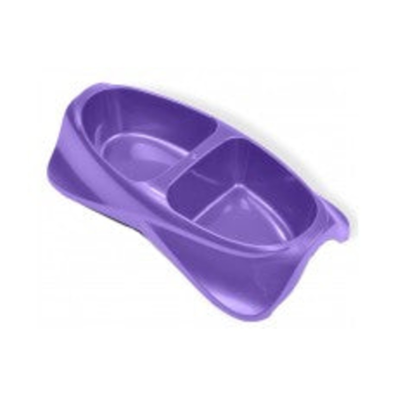 Van Ness Plastics Light Weight Dog Double Bowl Assorted Large
