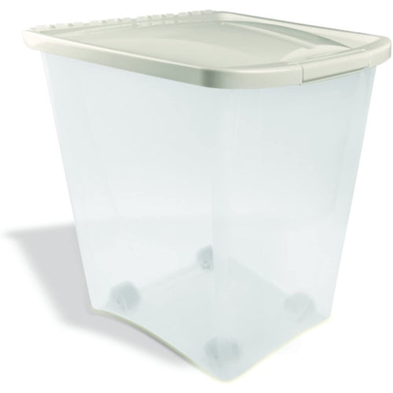 Van Ness Plastics Pet Food Container White; Clear 50 Pounds