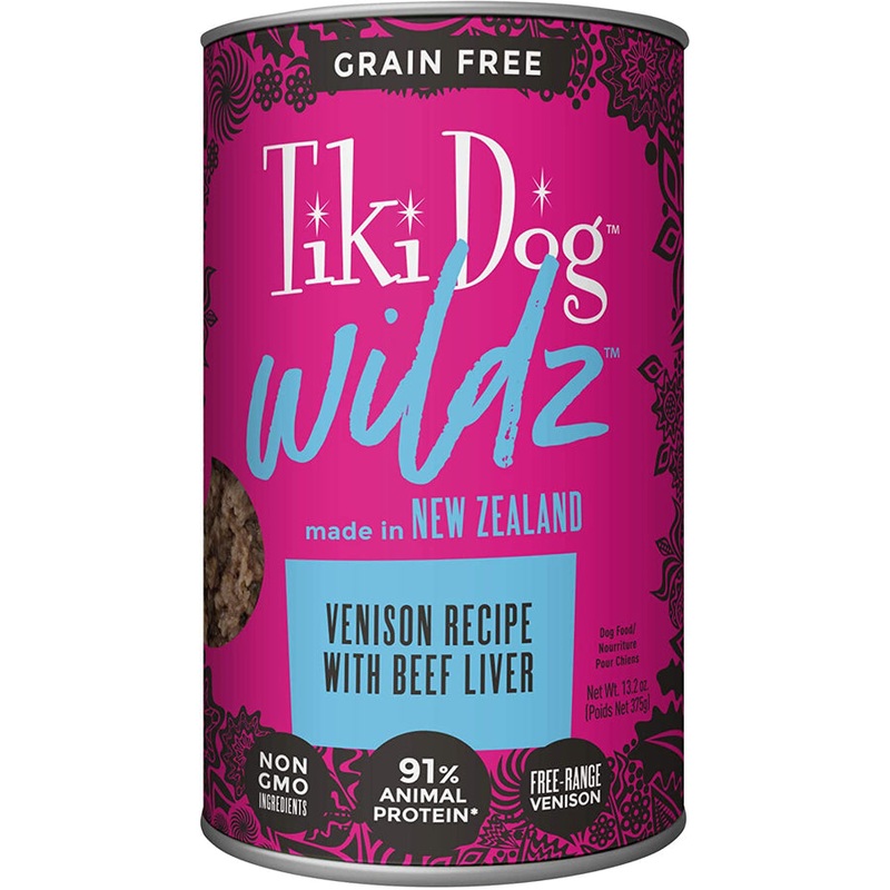 Tiki Pets Dog Wildz Venison Recipe with Beef Liver 13.2oz. (Case Of 12)