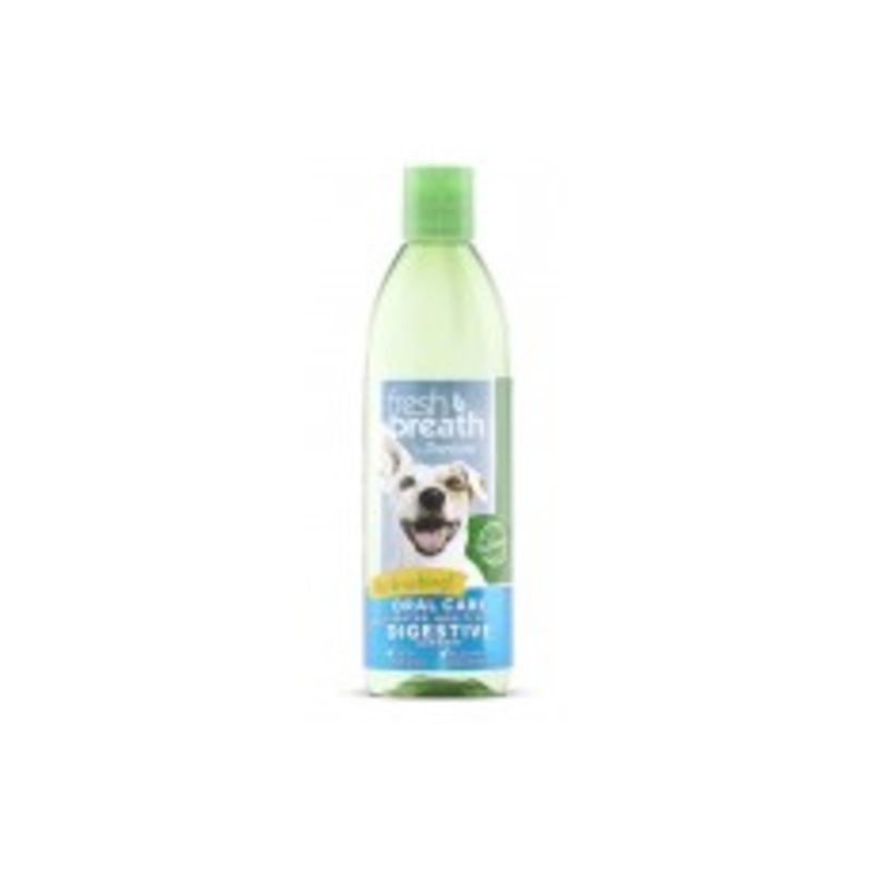 TropiClean Fresh Breath Oral Care Water Additive Plus Digestive Support for Dogs 16 fl. oz