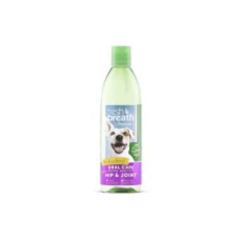TropiClean Fresh Breath Oral Care Water Additive Plus Hip and Joint for Dogs 16 fl. oz