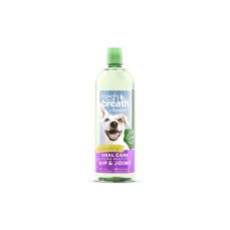 TropiClean Fresh Breath Oral Care Water Additive Plus Hip and Joint for Dogs 33.8 fl. oz