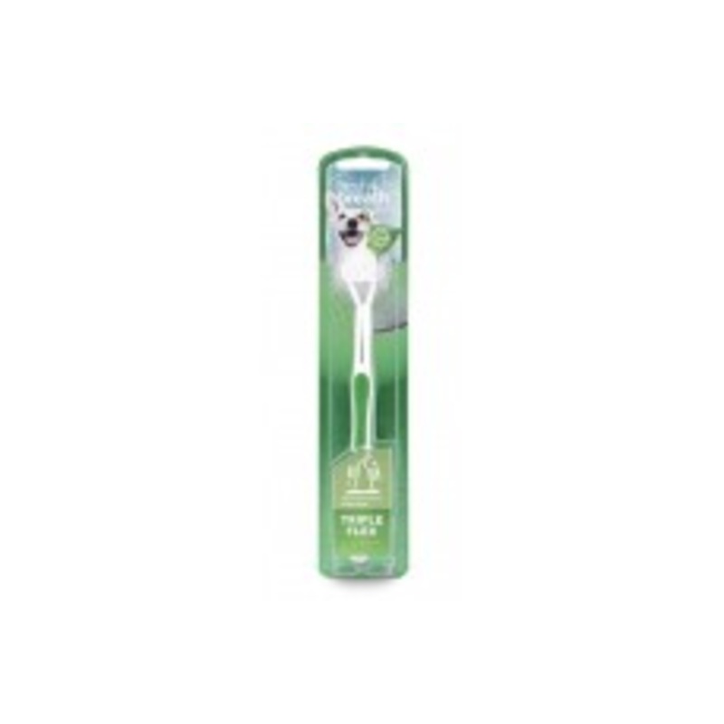 TropiClean Fresh Breath Triple Flex Toothbrush for Dogs Large Breeds