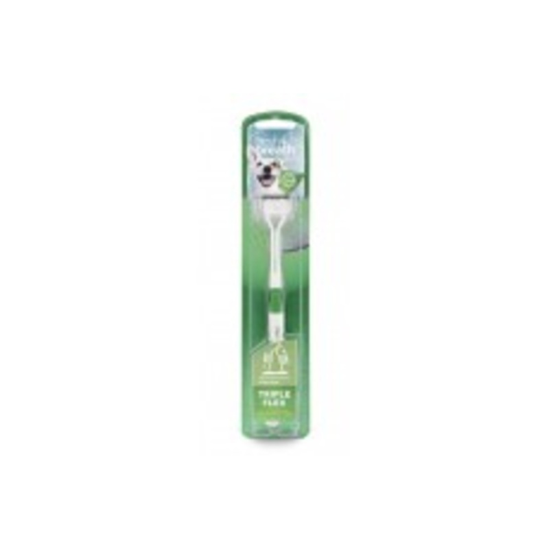TropiClean Fresh Breath Triple Flex Toothbrush for Dogs Small Breeds