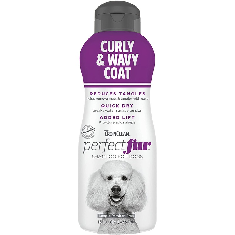 TropiClean PerfectFur Curly and Wavy Coat Shampoo for Dogs 16oz