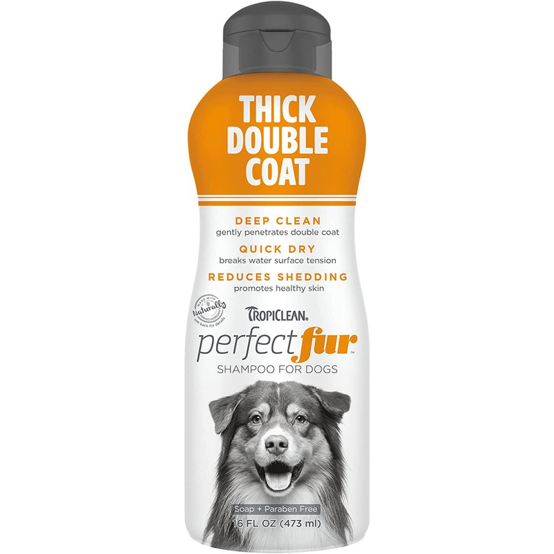 TropiClean PerfectFur Thick Double Coat Shampoo for Dogs 16oz