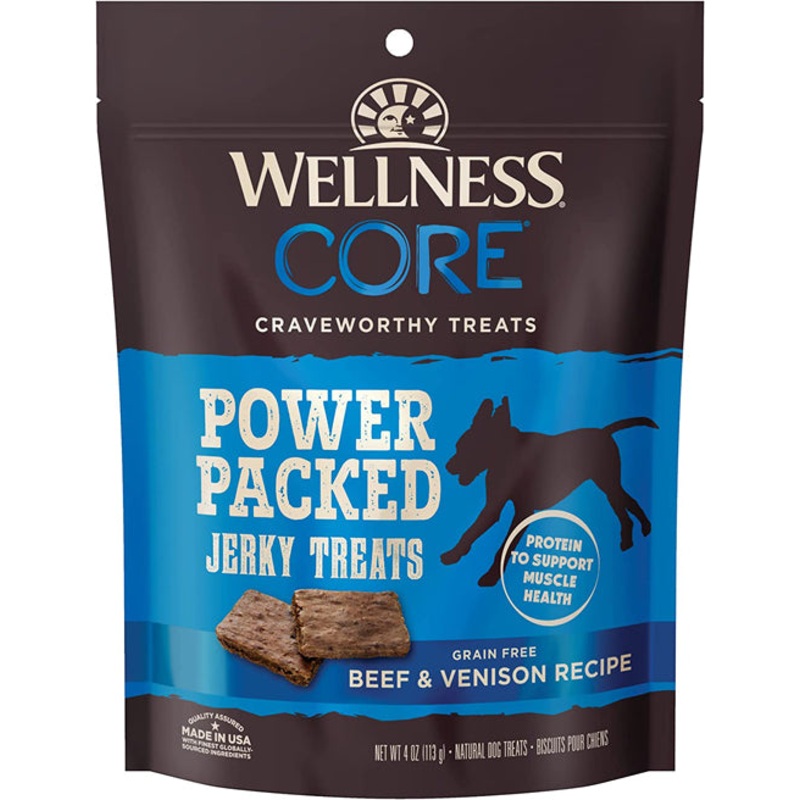 Wellness Core Power Packed Dog 4oz Venison Jerky