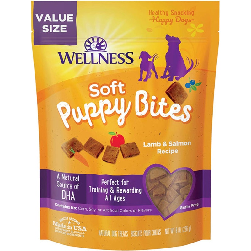 Wellness Soft Puppy Bites Value Bag Lamb Salmon 8oz