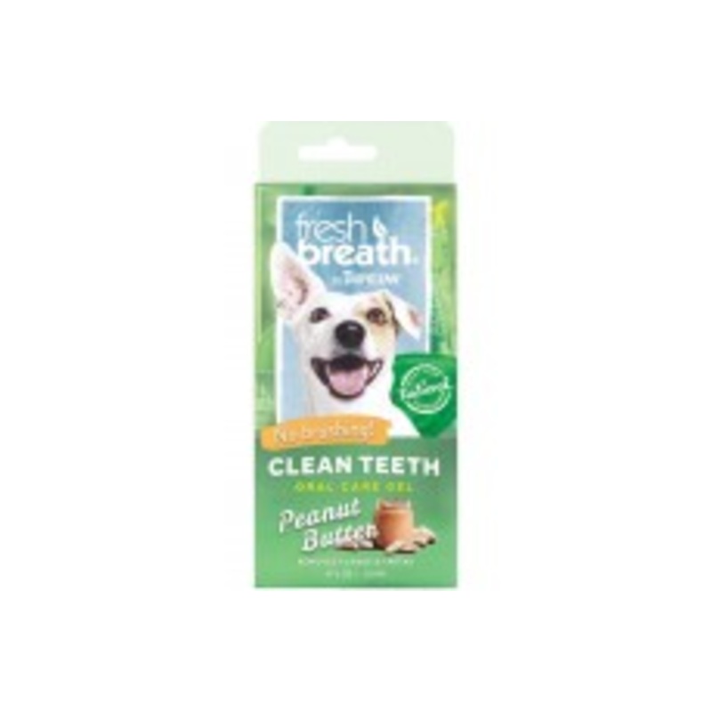 TropiClean Fresh Breath Peanut Butter Clean Teeth Oral Care Gel For Dogs 4 oz