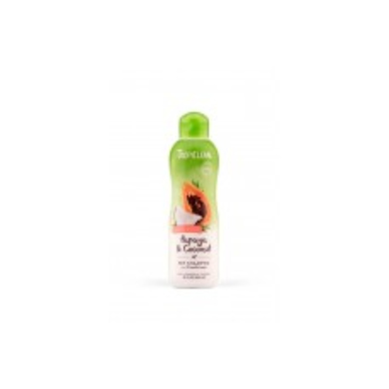 TropiClean Papaya and Coconut Luxury 2-in-1 Shampoo and Conditioner for Pets 20 fl. oz