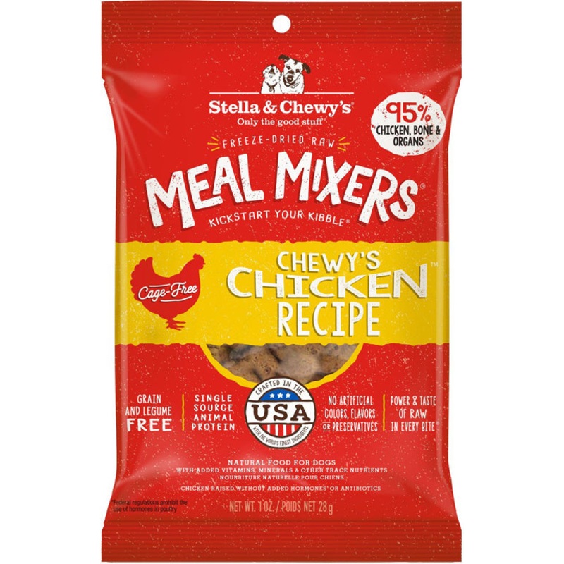 Stella and Chewys Dog Freeze-Dried Meal Mixer Chewys Chicken 1Oz (Case of 8)