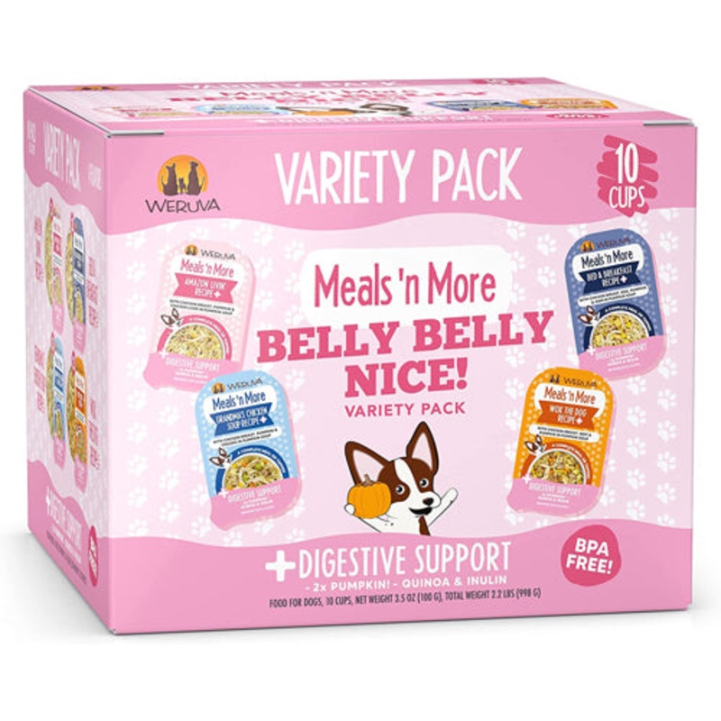 Weruva Dog Meals N More Belly Belly Nice Variety 10 Pack 3.5Oz