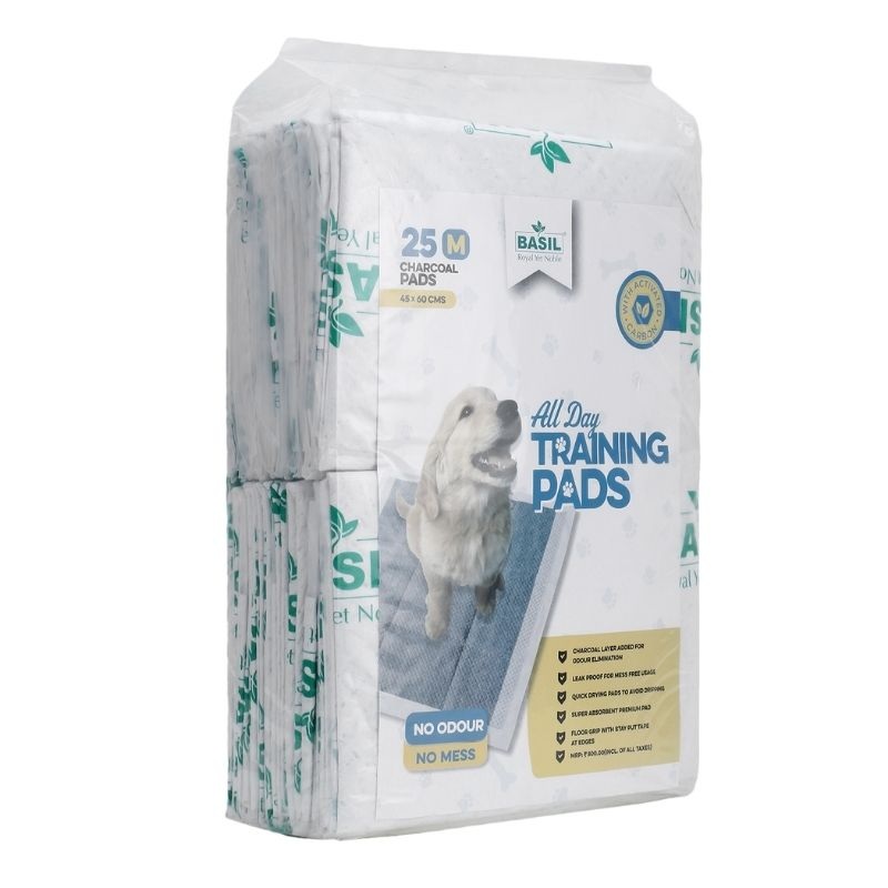 Basil Puppy Training Pee Pads with Activated Carbon - Medium (25 pcs)