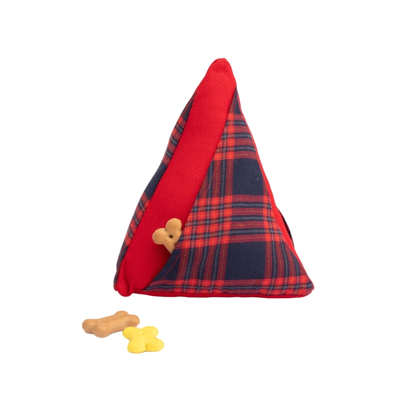 Furbuddies Dog Toys - Check Me Out Triangle (Red)