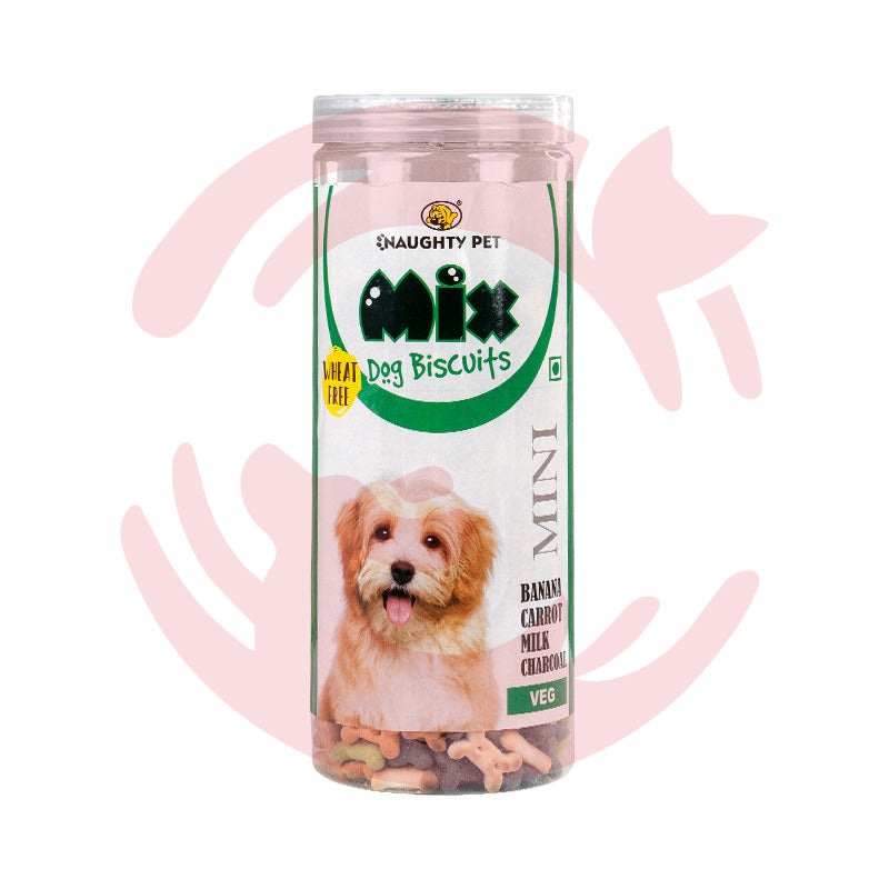 Naughty Pet Dog Treats - Mix Biscuits in a Jar - Veg (550g)