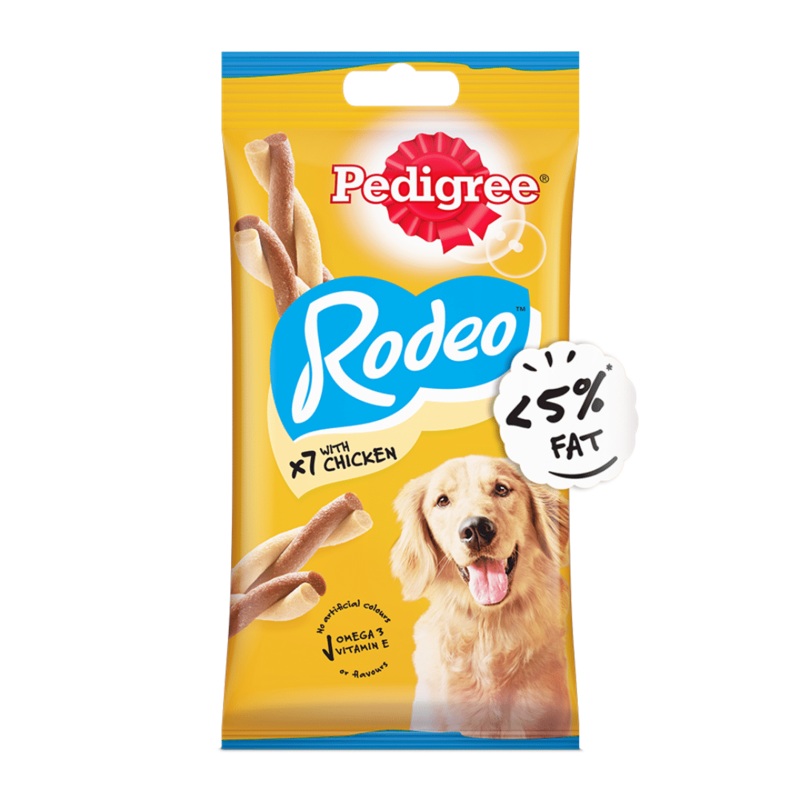 Pedigree RodeoAdult Dog Treat - Chicken  123g 7 Sticks - Pack of 12