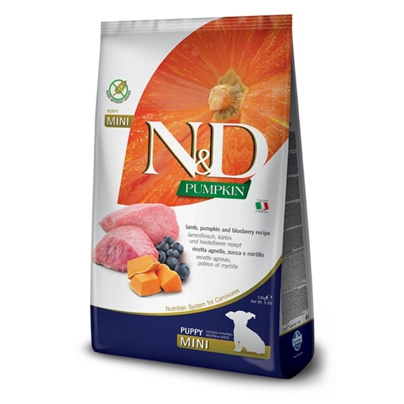 Farmina Dry Food - N&D Pumpkin Dog Lamb & Blueberry Puppy Mini