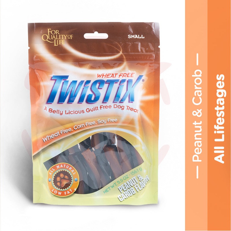 Twistix Dog Treats - Peanut & Carob Small