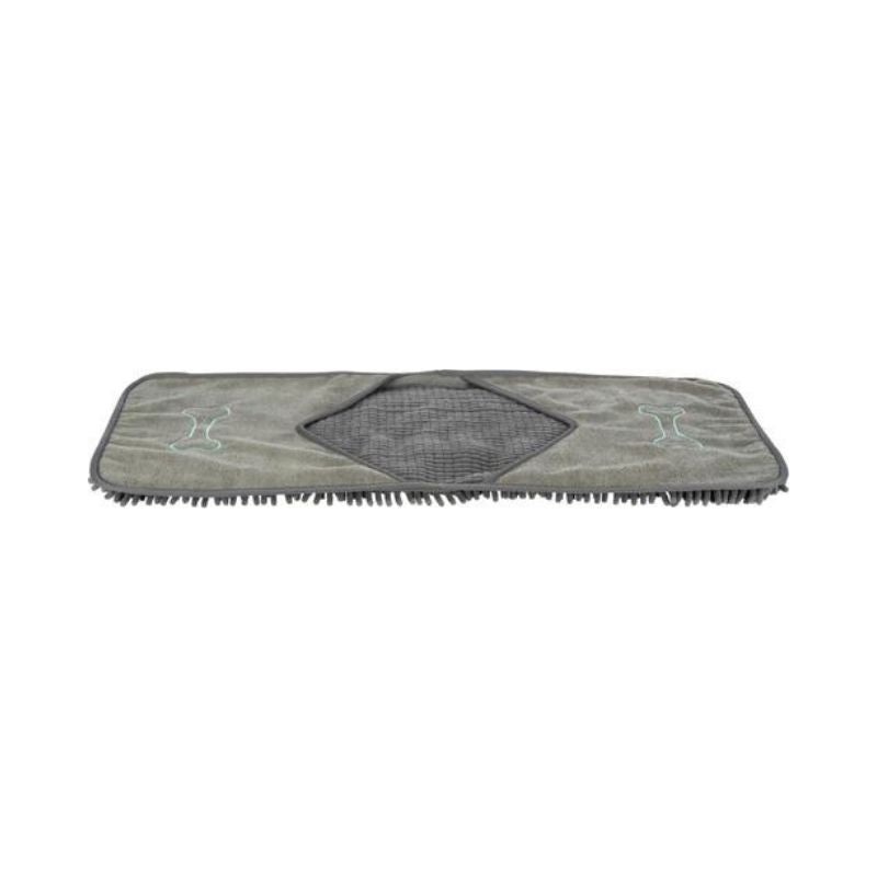 Trixie Towel with Mitt Pockets - Grey
